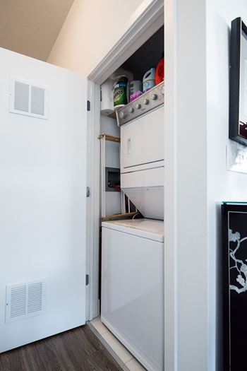 Convenient in-unit washer and dryer included in every apartment. Enjoy the ease of laundry at home